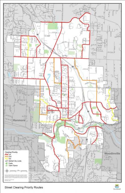 Bothell Snow Plow and Street Clearing Routes