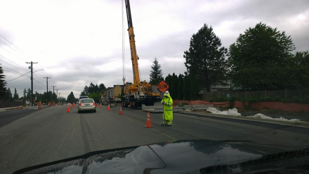 Bothell SR-527 construction means delays at night