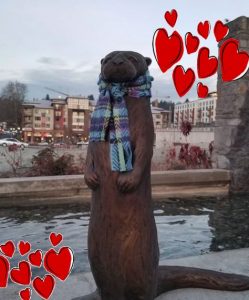 Valentine's Day in Bothell. Cute otter.