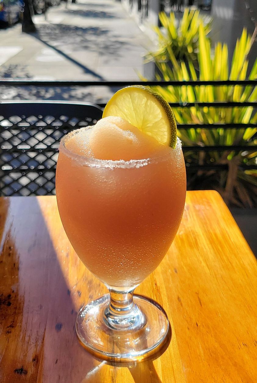 The frozen guava margarita from Poquitos Bothell - Now open for lunch
